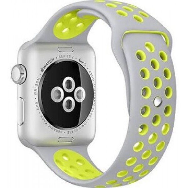 Ремешок Серо-Желтый Dot Style для Apple Watch 42mm