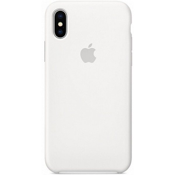 Силиконовый чехол 10 (X), 10S (XS) Apple Silicone Case белый