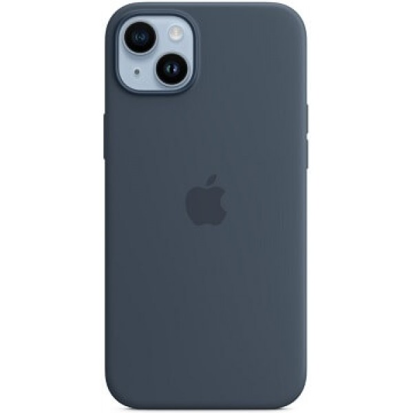 Silicone case iPhone 14 Plus MagSafe Blue