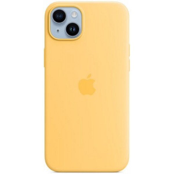 Silicone case iPhone 14 Plus MagSafe Yellow