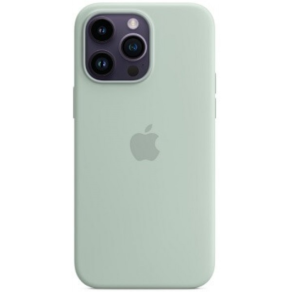 Silicone case iPhone 14 Pro Max MagSafe Green