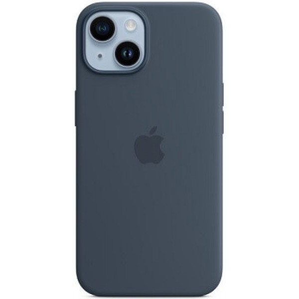 Silicone case iPhone 14 MagSafe Blue