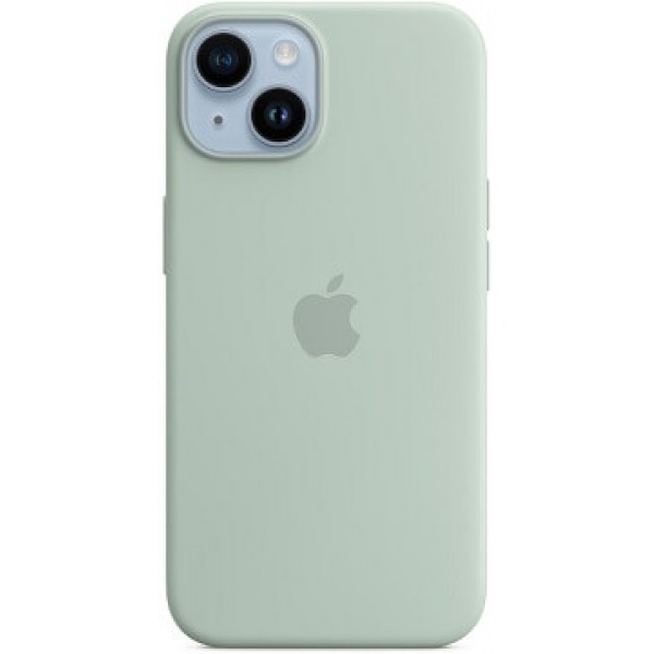 Silicone case iPhone 14 MagSafe Green