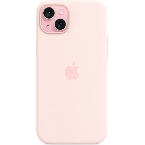 Silicone case iPhone 15 Plus MagSafe Light Pink