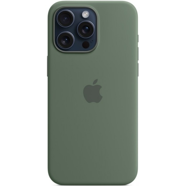 Silicone case iPhone 15 Pro Max MagSafe Green