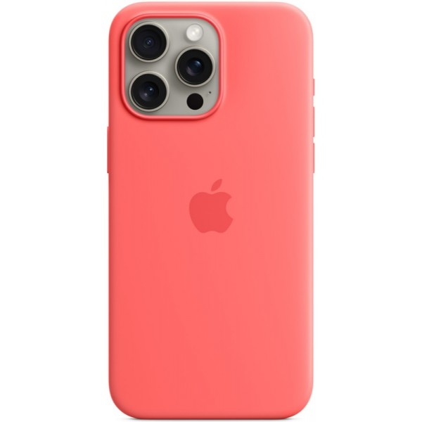 Silicone case iPhone 15 Pro Max MagSafe Guava