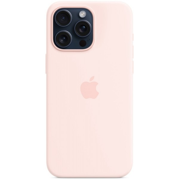 Silicone case iPhone 15 Pro Max MagSafe Light Pink