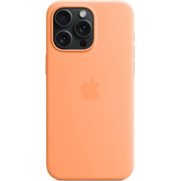 Silicone case iPhone 15 Pro Max MagSafe Orange