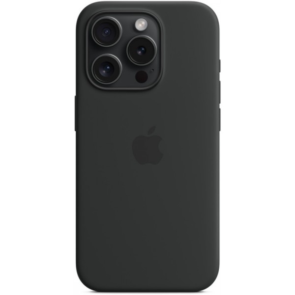 Silicone case iPhone 15 Pro MagSafe Black