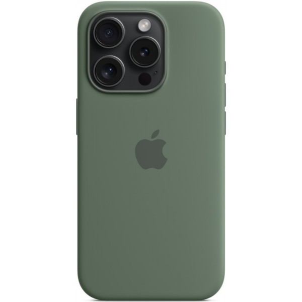 Silicone case iPhone 15 Pro MagSafe Green