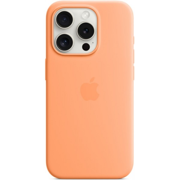 Silicone case iPhone 15 Pro MagSafe Orange