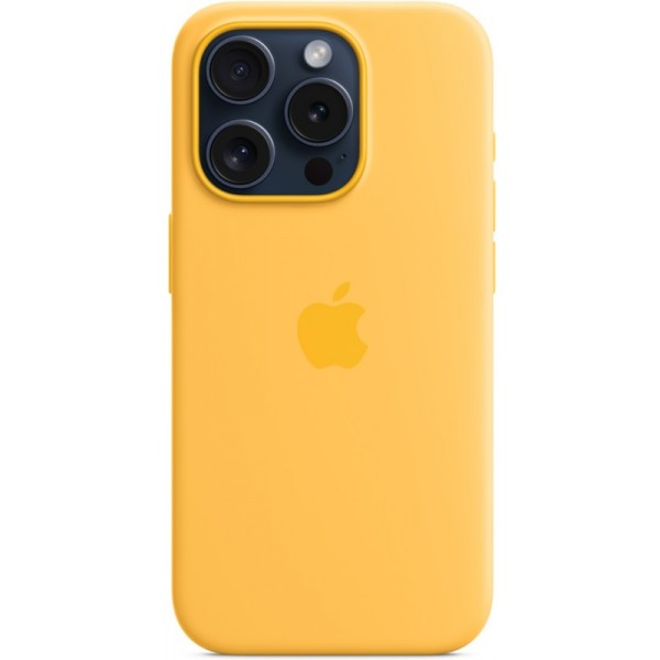 Silicone case iPhone 15 Pro MagSafe Yellow