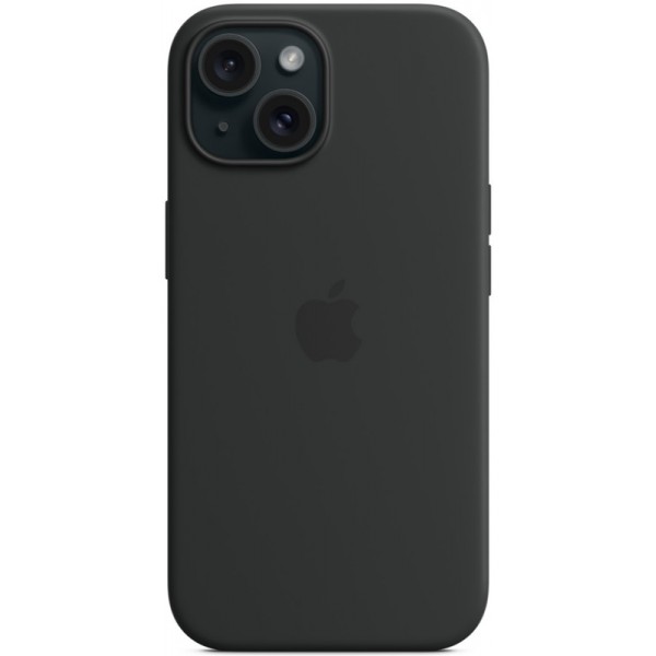 Silicone case iPhone 15 MagSafe Black