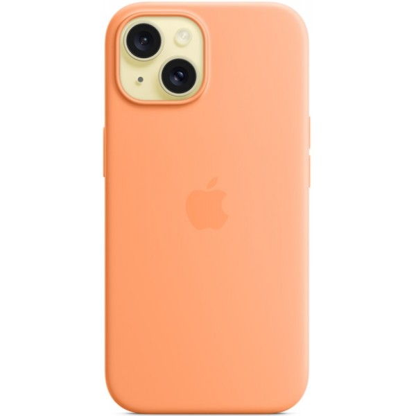Silicone case iPhone 15 MagSafe Orange