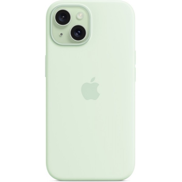 Silicone case iPhone 15 MagSafe Soft Mint