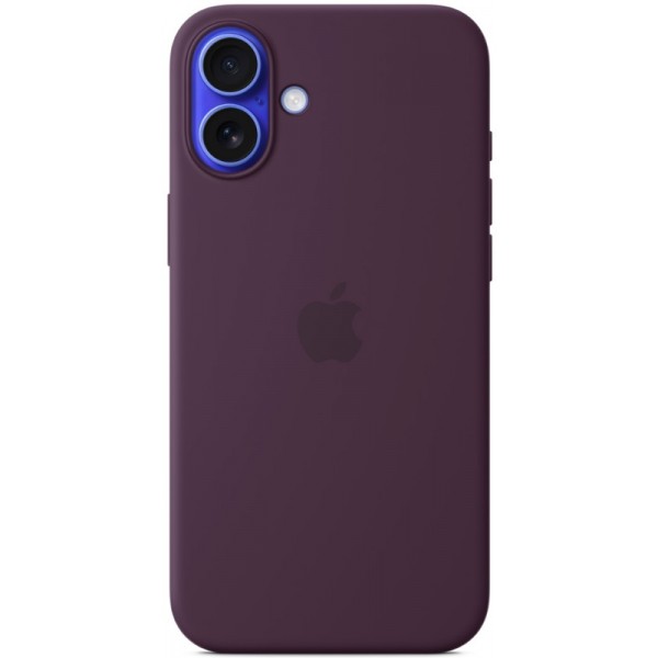 Silicone case iPhone 16 Plus MagSafe Plum