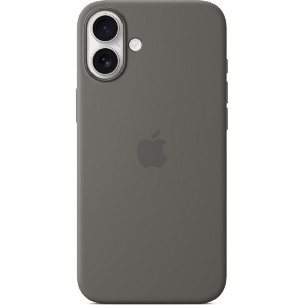 Silicone case iPhone 16 Plus MagSafe Stone Gray