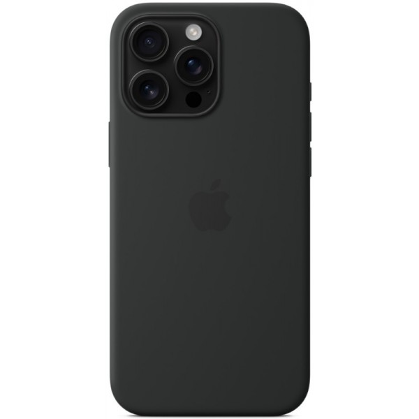 Silicone case iPhone 16 Pro Max MagSafe Black