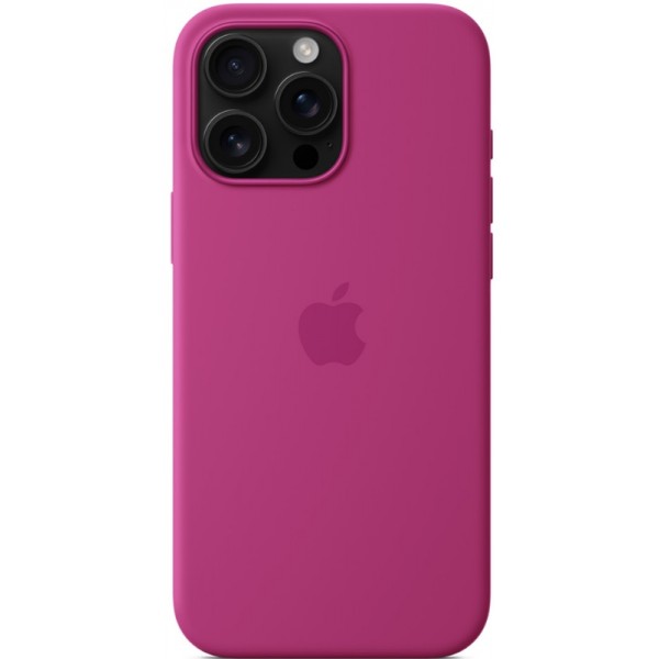 Silicone case iPhone 16 Pro Max MagSafe Fuchsia