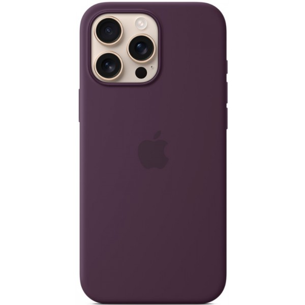 Silicone case iPhone 16 Pro Max MagSafe Plum