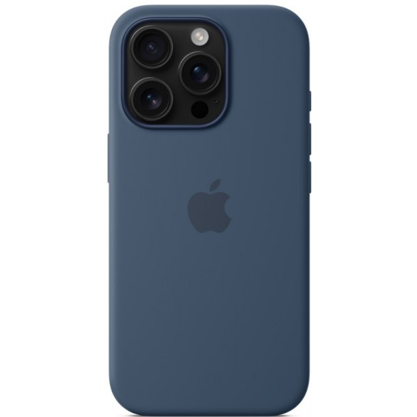 Silicone case iPhone 16 Pro MagSafe Denim