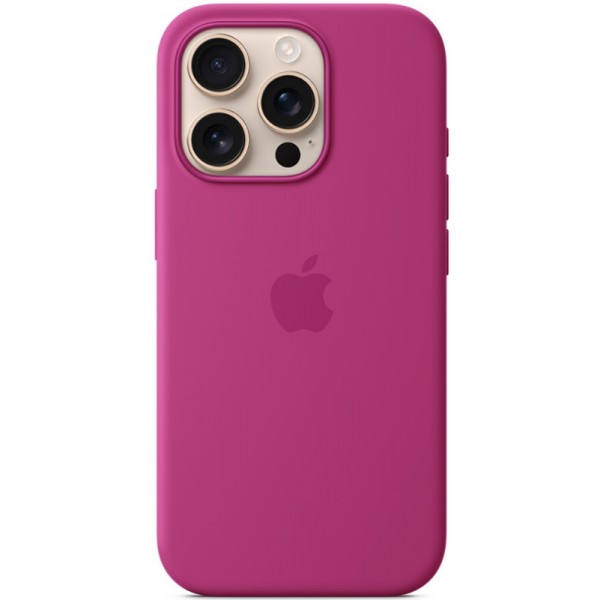 Silicone case iPhone 16 Pro MagSafe Fuchsia