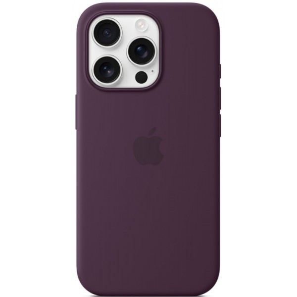 Silicone case iPhone 16 Pro MagSafe Plum