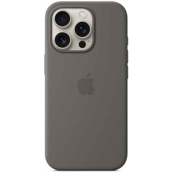 Silicone case iPhone 16 Pro MagSafe Stone Gray