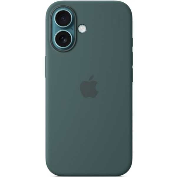 Silicone case iPhone 16 MagSafe Lake Green