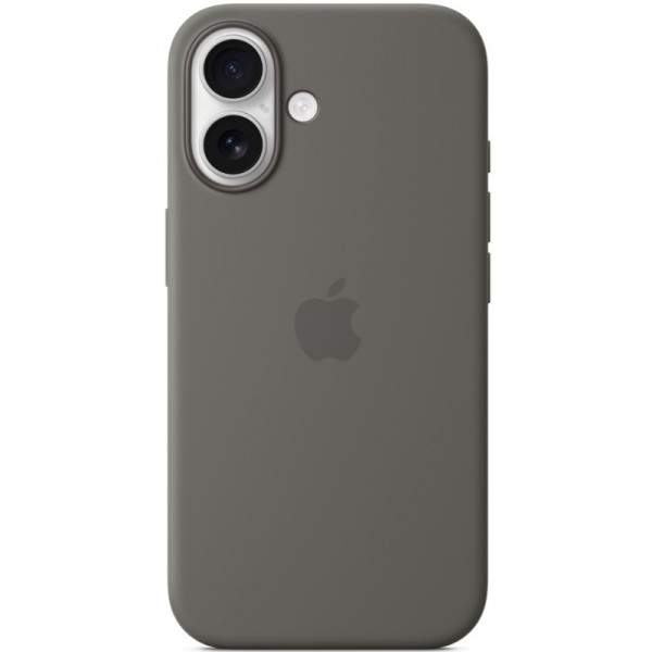 Silicone case iPhone 16 MagSafe Stone Gray