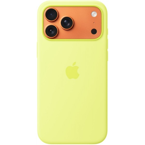 Silicone case iPhone 17 Pro Max MagSafe Neon Yellow