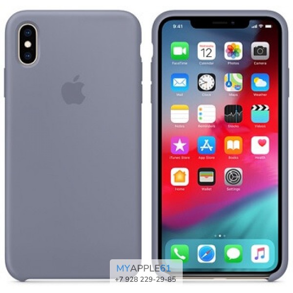 Силиконовый чехол iPhone XS Max (10S Max), цвет тёмная лаванда