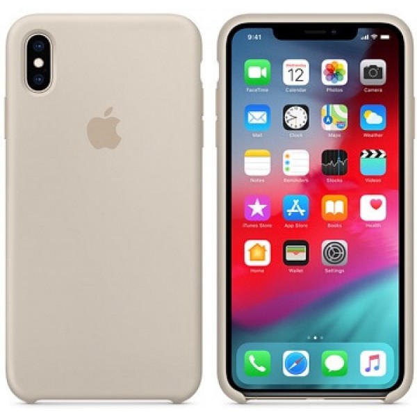 Силиконовый чехол iPhone XS Max (10S Max), цвет бежевый