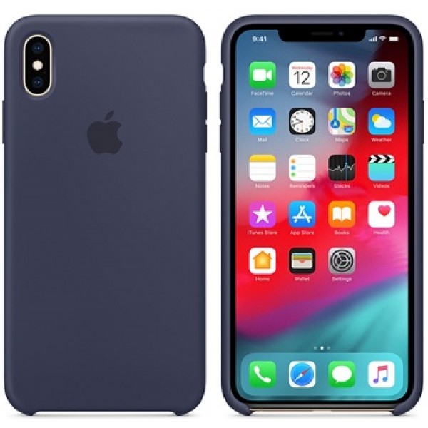 Силиконовый чехол iPhone XS Max (10S Max), цвет синий