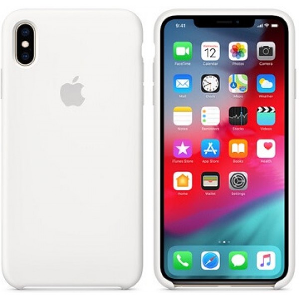 Силиконовый чехол iPhone XS Max (10S Max), цвет белый