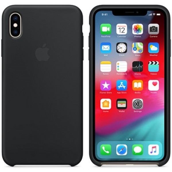 Силиконовый чехол iPhone XS Max (10S Max), цвет спелый чёрный