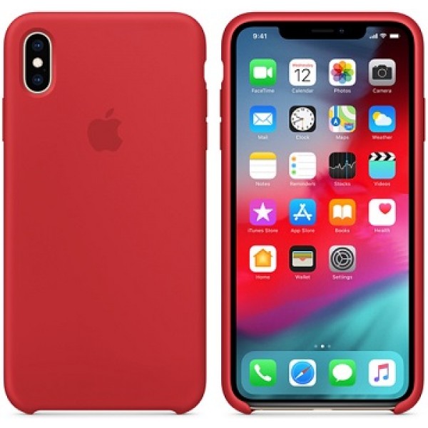 Силиконовый чехол iPhone XS Max (10S Max), цвет красный
