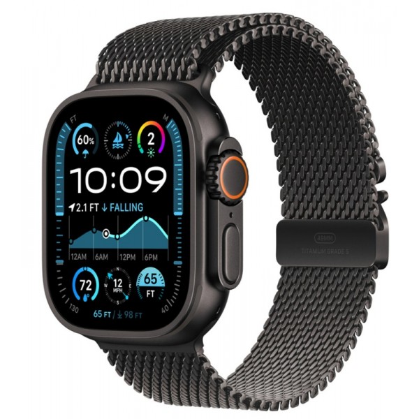 Apple Watch Ultra 2 Black 49 mm Black Titanium Milanese Loop