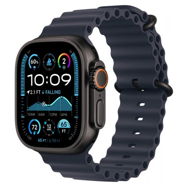 Apple Watch Ultra 2 Black 49 mm Navy Ocean Band