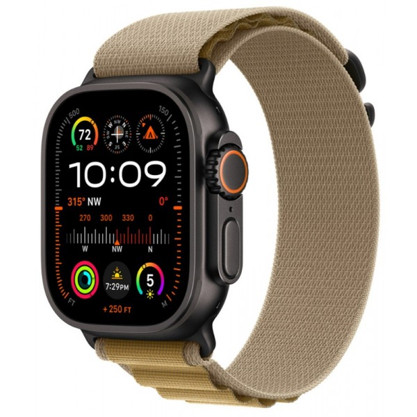 Apple Watch Ultra 2 Black 49 mm Tan Alpine Loop