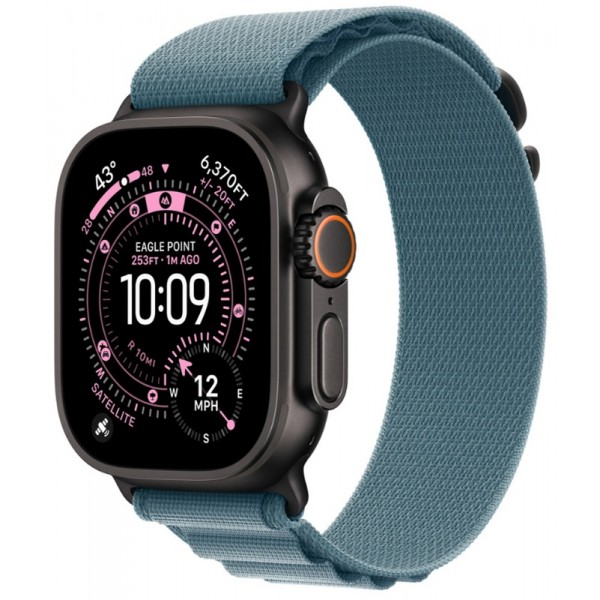 Apple Watch Ultra 3 Black Titanium 49 mm Light Blue Alpine Loop