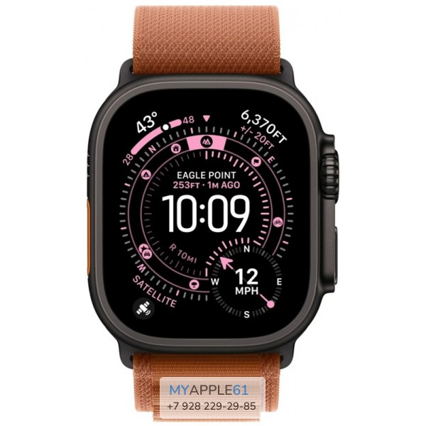 Apple Watch Ultra 3 Black Titanium 49 mm Terra Cotta Alpine Loop