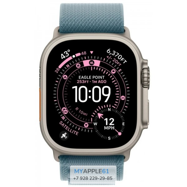 Apple Watch Ultra 3 Natural Titanium 49 mm Light Blue Alpine Loop