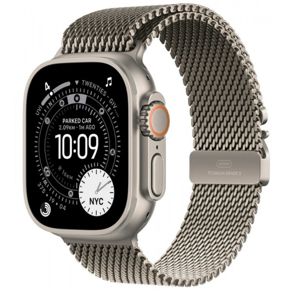 Apple Watch Ultra 3 Natural Titanium 49 mm Natural Titanium Milanese Loop