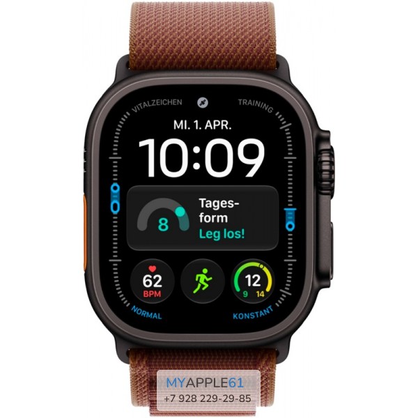 Apple Watch Ultra 4 Black 49 mm Burgundy Alpine Loop