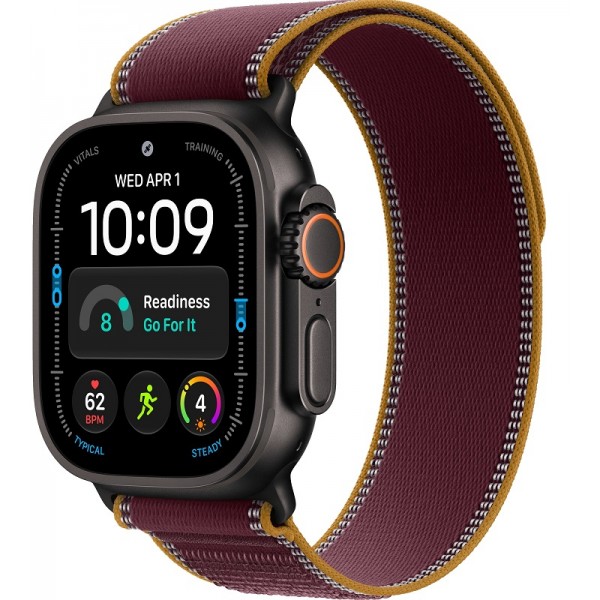 Apple Watch Ultra 4 Black 49 mm Burgundy Trail Loop