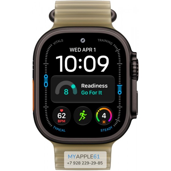 Apple Watch Ultra 4 Black 49 mm Translucent Kelp Ocean Band