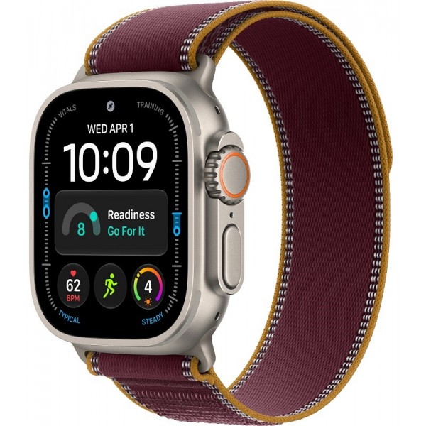 Apple Watch Ultra 4 Natural 49 mm Burgundy Trail Loop