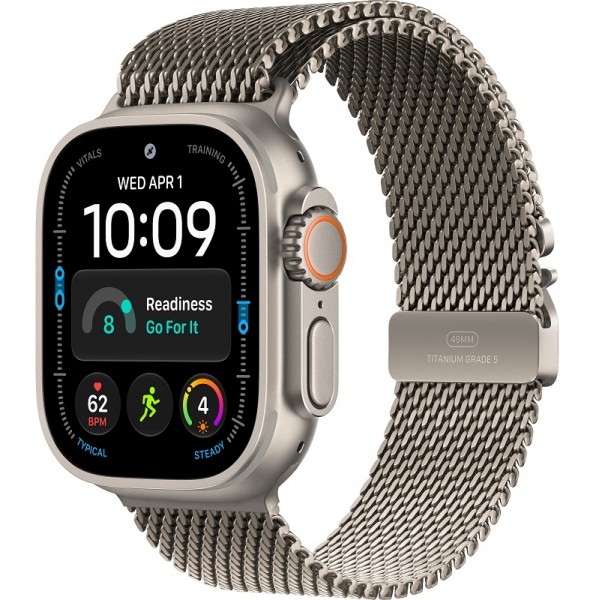 Apple Watch Ultra 4 Natural 49 mm Natural Titanium Milanese Loop