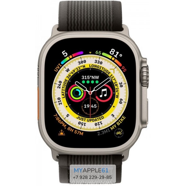 Apple Watch Ultra 49 mm Black Grey Trail Loop